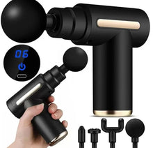 Load image into Gallery viewer, Portable Mini Fascia Gun, Muscle Back Head Massager with 4 Massage Heads, 6 Levels of Vibration Intensity, TYPE-C Charging.