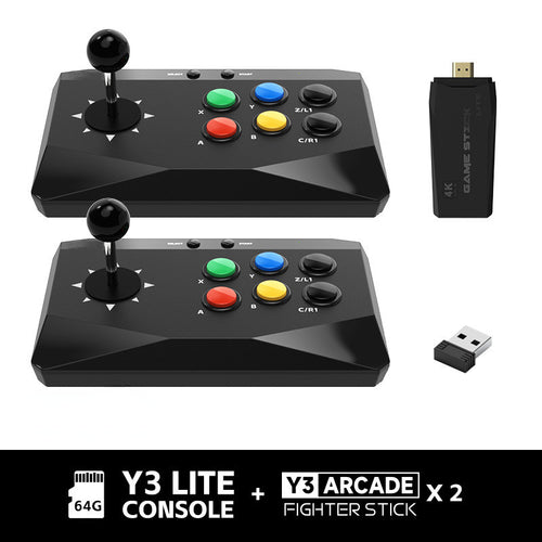 Y3 Arcade 4K Video Game Console with Game Arcade Keyboard Built-in 20000 Games Stick