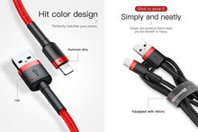 Load image into Gallery viewer, Baseus Fast Charging Wire Cord USB Cable - Type c/IPhone/Android