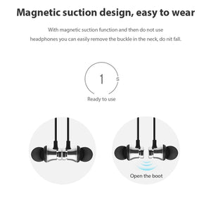 Magnetic attraction Bluetooth Earphone Headset waterproof sports 4.2
