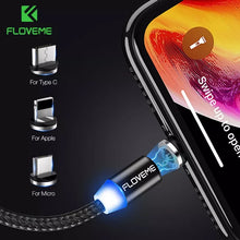 Load image into Gallery viewer, Floveme Led Magnetic Micro USB Type-C Charger Charge Cable