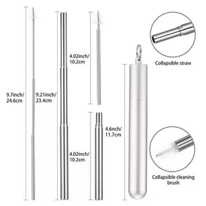 Portable Stainless Steel Telescopic Drinking Straw