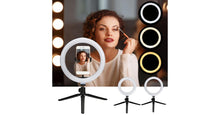 Load image into Gallery viewer, 20cm 5500k LED Selfie Ring Light Dimmable LED Ring Lamp Photo Video Camera Phone Light Ringlight For Live YouTube Fill Light