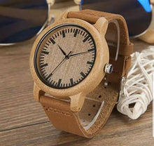 Load image into Gallery viewer, BOBO BIRD Luxury Wooden Men Watch with Real Leather Band